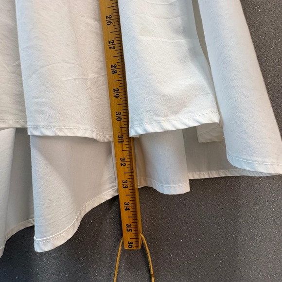 Roaman's White Tunic‎ Top Plus Size 22W Long Sleeve V Neck Hi Low Hem Shirt - Picture 5 of 6